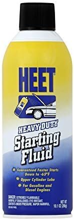 Heet Heavy Duty Starting Fluid 10.1 Ounce front view aerosol can for fast engine ignition.
