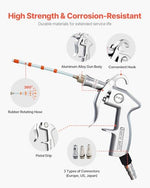 VEVOR car cleaning tool showing 360 degree rotating nozzle mechanism
