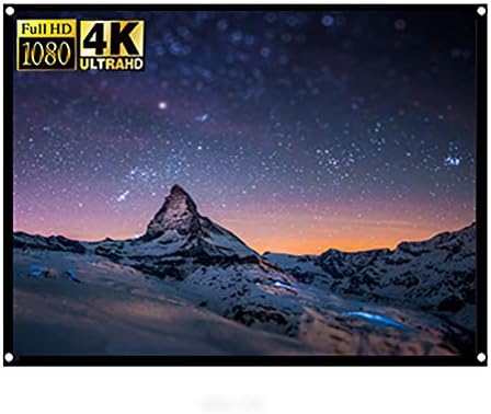 Eboxer 60 inch projector screen front view displaying high definition landscape projection.