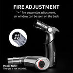 Demcigar premium four jet flame windproof torch lighter close up detailing burners