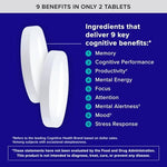 Qunol Brain Health Memory Plus side view showing magnesium L-threonate facts