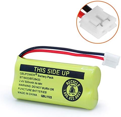 QBLPOWER 500mAh Ni-MH landline phone replacement battery twin pack
