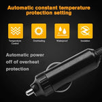 Close-up of the Showvigor car heater 12V cigarette lighter power plug attachment.