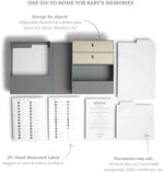 Savor keepsake box internal drawers and adjustable dividers organization