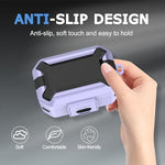 PUCGUE case clipped onto a backpack strap with carabiner