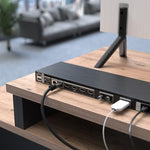 KabelDirekt fiber optic cable connected to a soundbar
