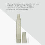 Close up of OPI corrector pen tip cleaning nail cuticle
