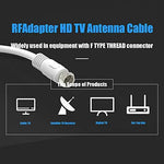 Quad shielded RG6 cable showing aluminum foil layer protection against noise.