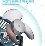 Side profile of the premium HONYIN small cooling fan showing the protective front grille and stable base configuration.