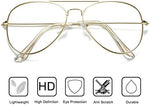 Top down view of Aisswzber classic metal aviator frame