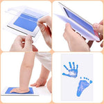 Six colorful inkless stamp pads with twelve white keepsake memory cards