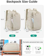 Close up view of the internal wet dry separation pocket inside the BAGSMART personal item travel bag.
