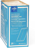 Medline post operative wound dressing pad back view showing blue layer