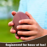 Side profile of the four point seventy-five inch premium youth training football.