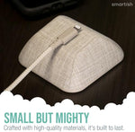 Smartish Cable Wrangler organizer close up showing the scratch-safe heathered fabric finish.