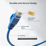 Cable Matters 5-pack thin high performance internet cable showing premium gold-plated contacts.