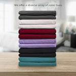 Fade resistant and stain resistant vibrant red linen displayed under studio lighting.