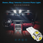 Partsam 5-SMD wedge base automotive replacement lamps showing contact points.