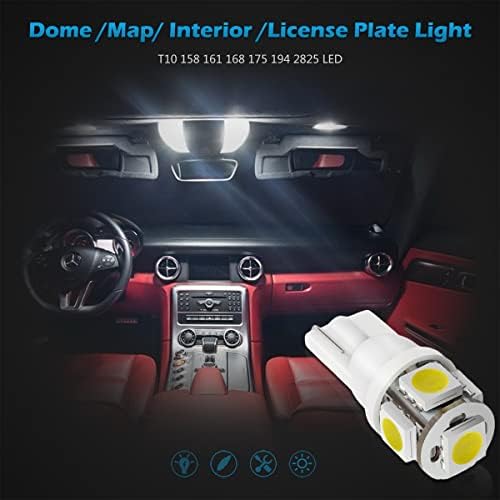Partsam 5-SMD wedge base automotive replacement lamps showing contact points.