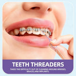 Flexible stick form floss threader bending easily to show high durability