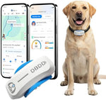 White waterproof electronic tracking device for medium to large dogs