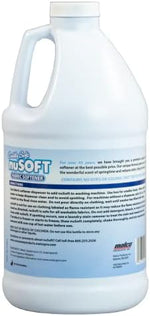 Nusoft 64 fluid ounce bottle showing hypoallergenic and wrinkle reduction benefits.