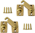 Heavy Forged Solid Brass Door Latch, 90 Degree Right Angle Door Latch Buckle for Doors & Windows, Small, 1.75", Satin Chrome, 1 Pack, Made in Taiwan - Image 11