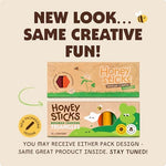 Close up of the textured pure beeswax drawing sticks showing the ergonomic design