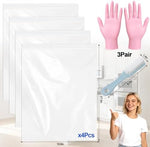 Included pink protective gloves and scrubbing brush accessories.
