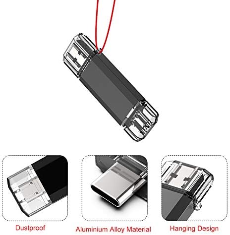 Vansuny dual thumb drive displaying the Type C connector end compatible with modern Android smartphones.