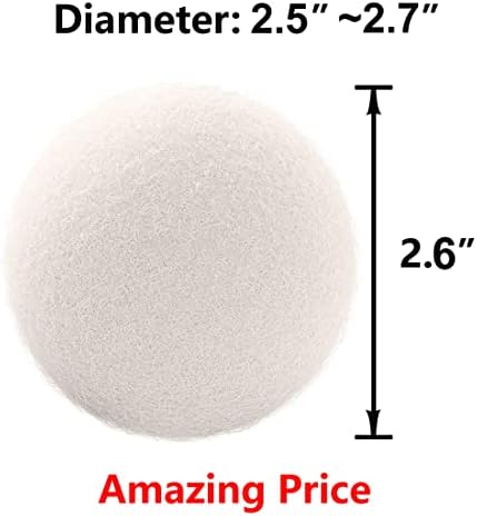 Organic New Zealand wool dryer balls in storage bag for wrinkle reduction