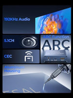Peresal home theater audio converter with RCA and 3.5mm headphone jack options