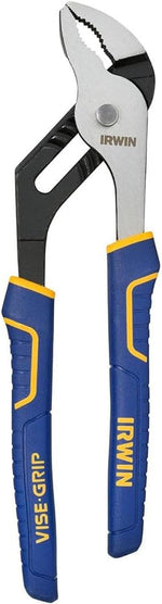 Irwin 10 inch groove joint pliers front view water pump tool.