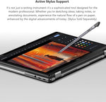 Acer Chrome OS student laptop displaying the narrow bezel multi touch screen with vibrant background colors.