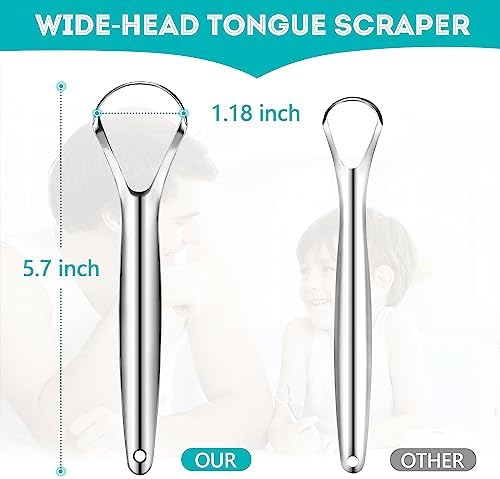 EZ COZY metal tongue cleaner two pack with premium travel cases