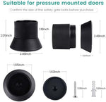 Mumeasy child safety gate extension kit installed on a pressure mounted door gate