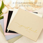 Lanpn guest book used for a bridal shower sign in