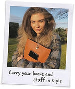 Bookaroo Turquoise pouch showing open interior lining