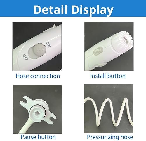 Ergonomic non-slip replacement handle assembly engineered for premium counter-top water flossers