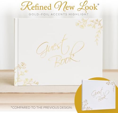 Only Zest 9x7 inch blank guest book open to show thick pages.