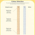 Personalized wooden growth chart with name and date engraving