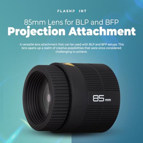 Side profile of Flashpoint 85mm projection lens for studio lighting