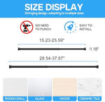 ZipGlo high carbon steel tension rod for closet organization