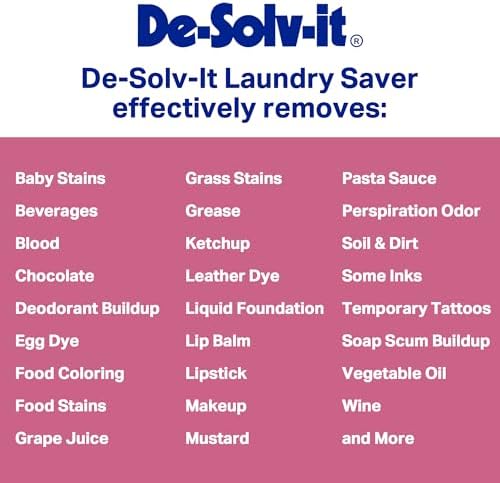 Back label of De-Solv-it Orange-Sol Laundry Saver with usage instructions and safety info.
