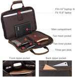 Masa Kawa premium cowhide crossbody bag showing durable YKK zippers