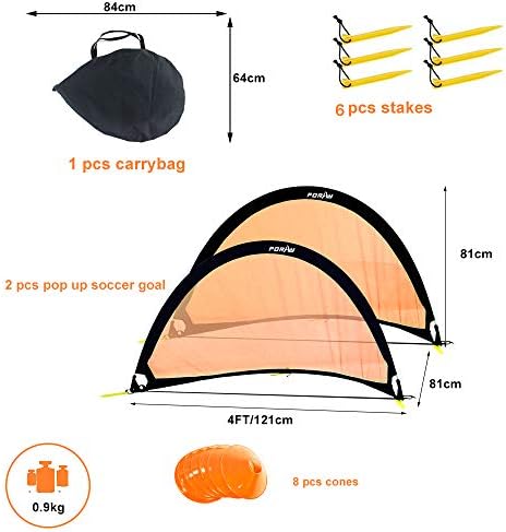 Porayhut portable kids football net being folded using the easy twist pop up mechanism