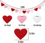 Partyprops valentines decorations hanging on a living room fireplace mantle
