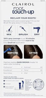 Side view of Clairol Nice n Easy root color kit showing product contents and instructions