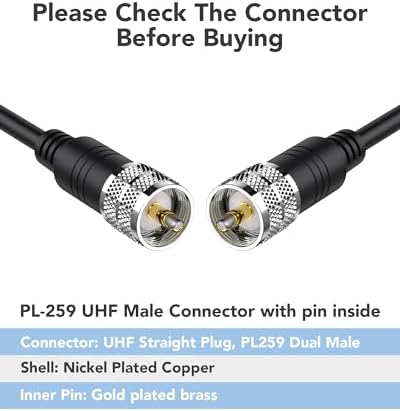 Durable PVC jacket of Foboiu 30ft coaxial cable