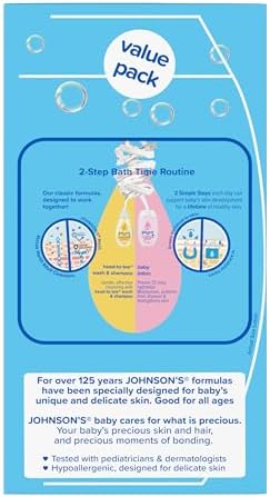 Authentic Johnson's Baby newborn skincare kit packaging